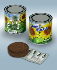 Bouquet in tin Sunflower ORGANIC