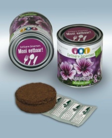 Canned edible flower Mallow ORGANIC